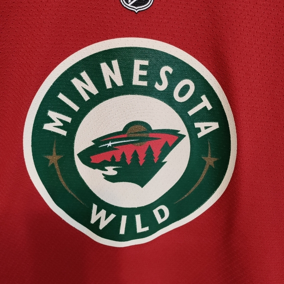 NHL Minnesota WILD Hockey Youth MARIAN GABORIK 10 Jersey Red/Green/Biege L/XL - Picture 3 of 11